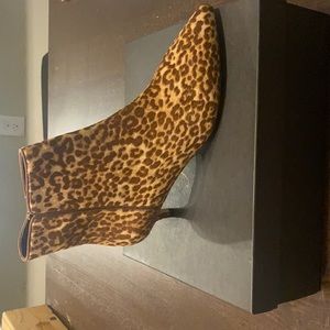 Brand new J crew leopard print haircalf ankle boot